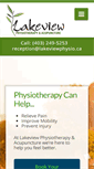 Mobile Screenshot of lakeviewphysio.ca