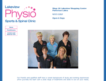 Tablet Screenshot of lakeviewphysio.com.au